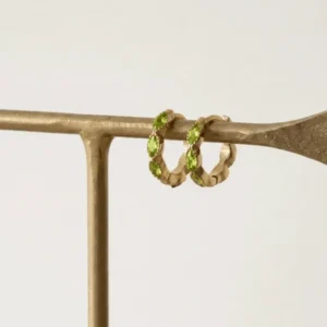 TILTIL SET OF 2 Earrings Zircon Moss Green Light Green - Things I Like Things I Love