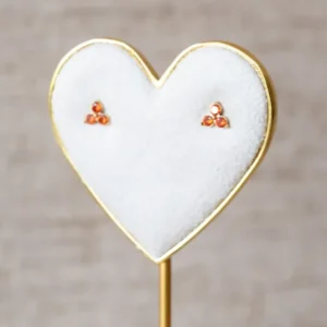 TILTIL SET OF 2 Earrings Zircon Stud Orange - Things I Like Things I Love