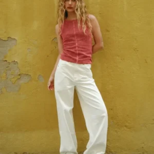 TILTIL Striped Fonna Button Top Dark Pink - Things I Like Things I Love