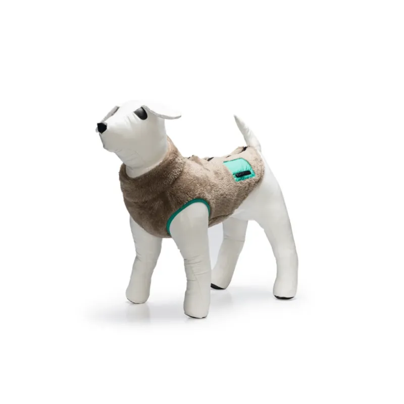 Hundemantel Teddy in der Farbe taupe