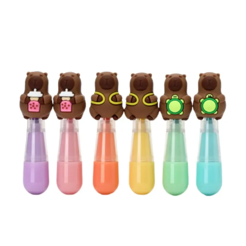 Witzige Textmarker Capybara 6-Stk-Set
