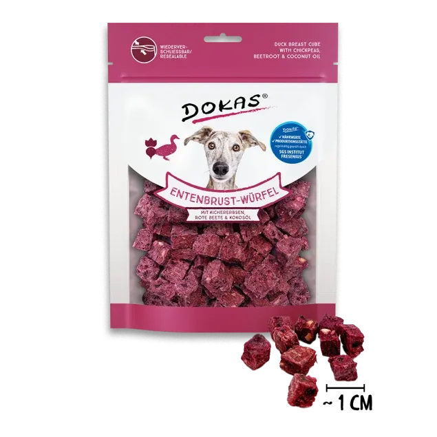 Dokas Entenbrust-Würfel mit Kichererbsen, Rote Beete & Kokosöl
